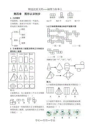 人教版七年级数学上册第四章知识点及考点分析.doc