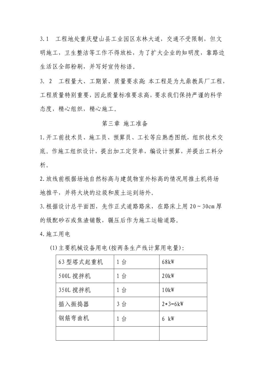 重庆璧山教玩具基地建设项目厂房施工组织设计.doc_第2页