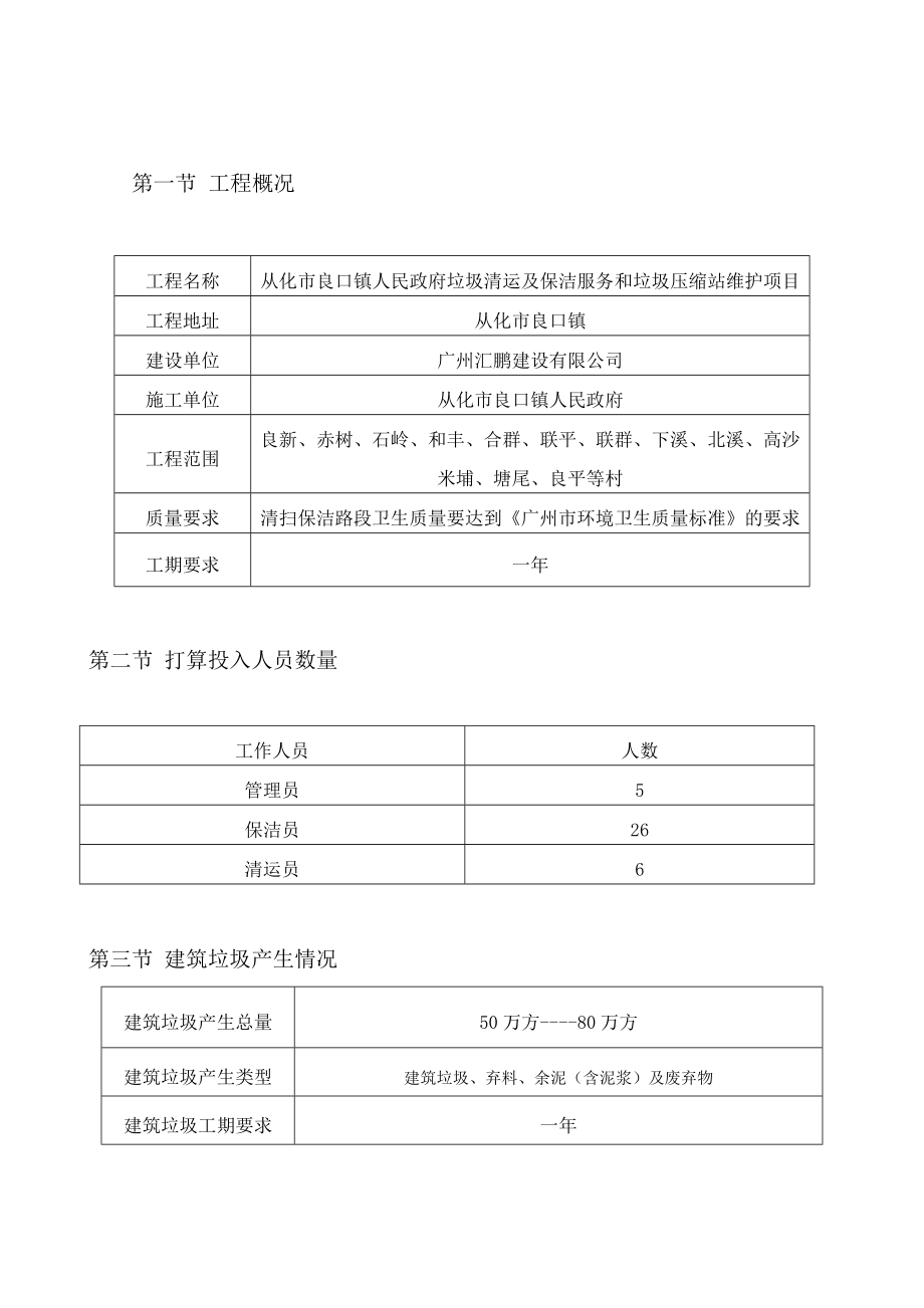 人民政府垃圾清运及保洁服务和垃圾压缩站维护项目垃圾清运、处置作业方案1.doc_第2页