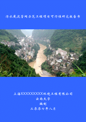 云南省盐津县城区污水处理及污水截流管网示范工程项目可行性研究报告.doc