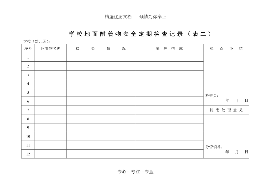 校舍安全定期检查记录样表.doc_第2页