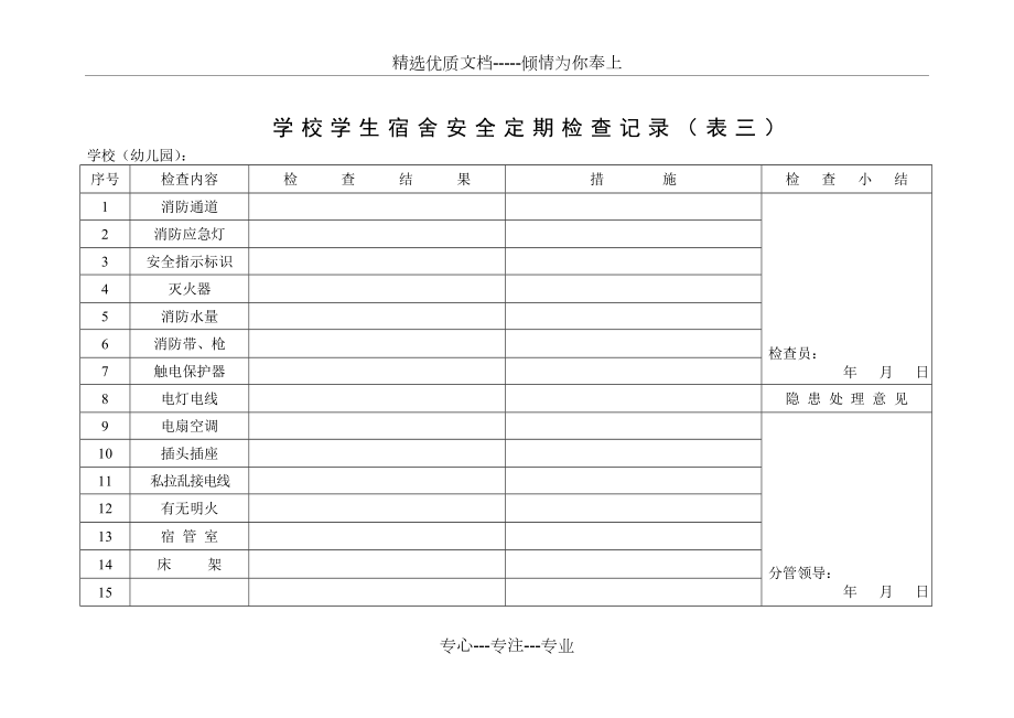 校舍安全定期检查记录样表.doc_第3页