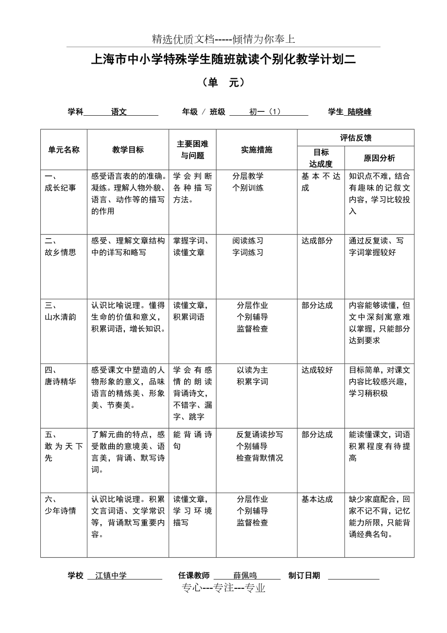 随班就读个别化教学计划1.doc_第2页