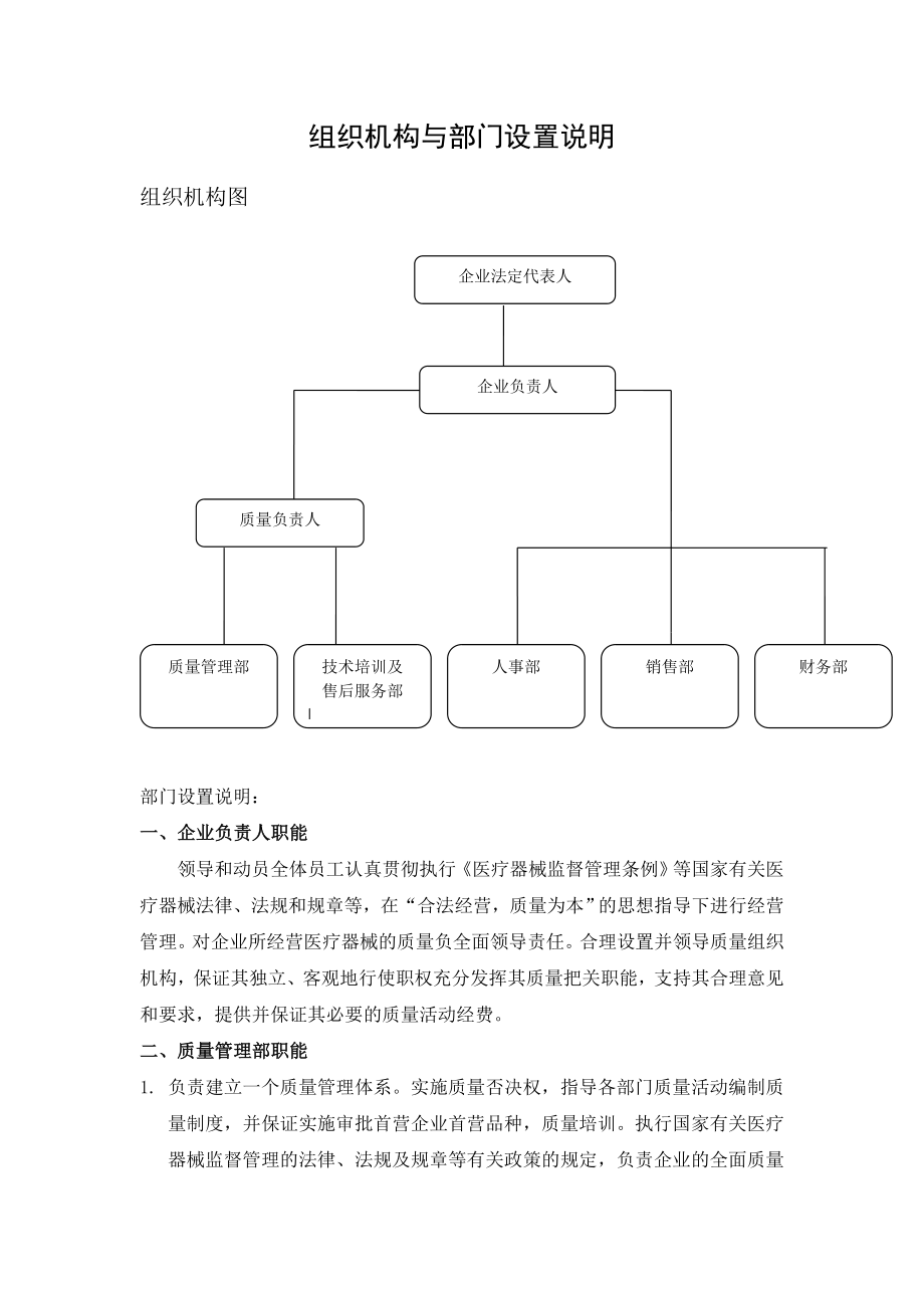 组织机构部门设置说明.doc_第1页