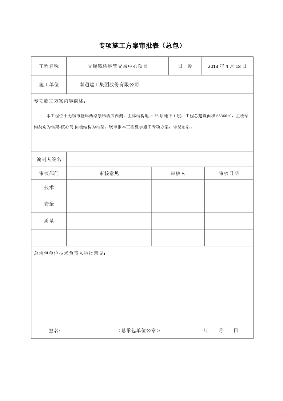 钢管交易中心工程夏季施工方案.doc_第2页