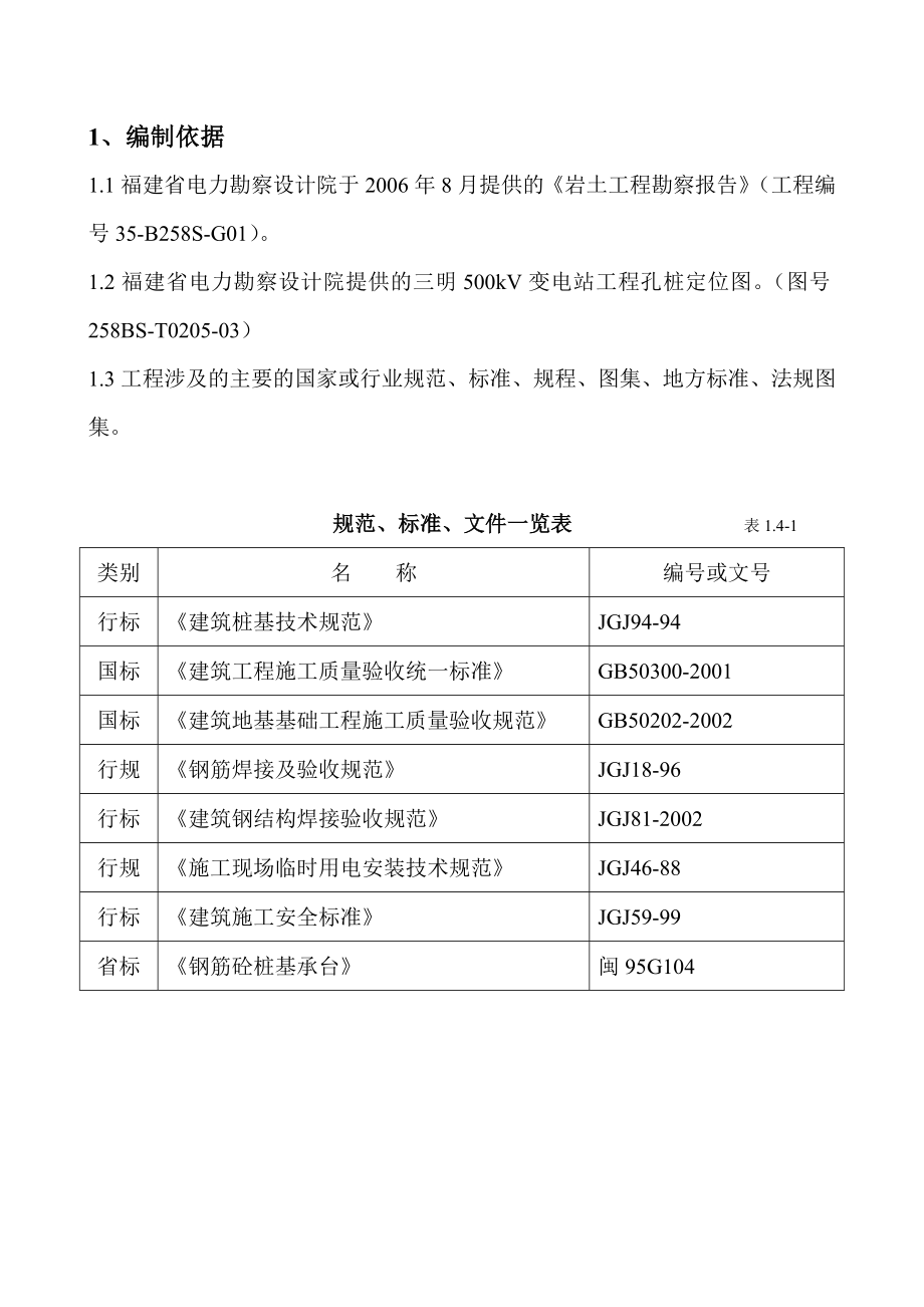 变电站土建工程冲孔灌注桩施工组织设计.doc_第3页