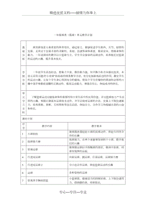 一、二年级球类(篮球)单元教学计划和教案.doc