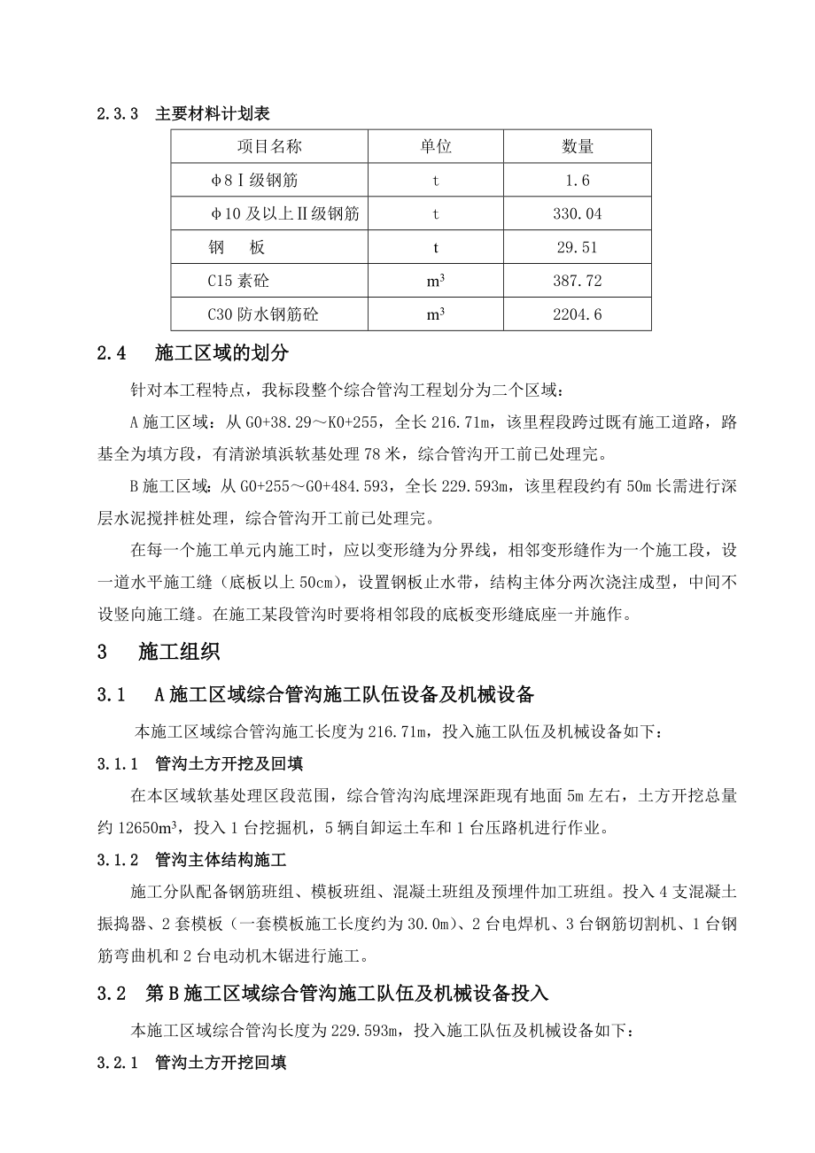 综合管沟施工技术总结.doc_第3页