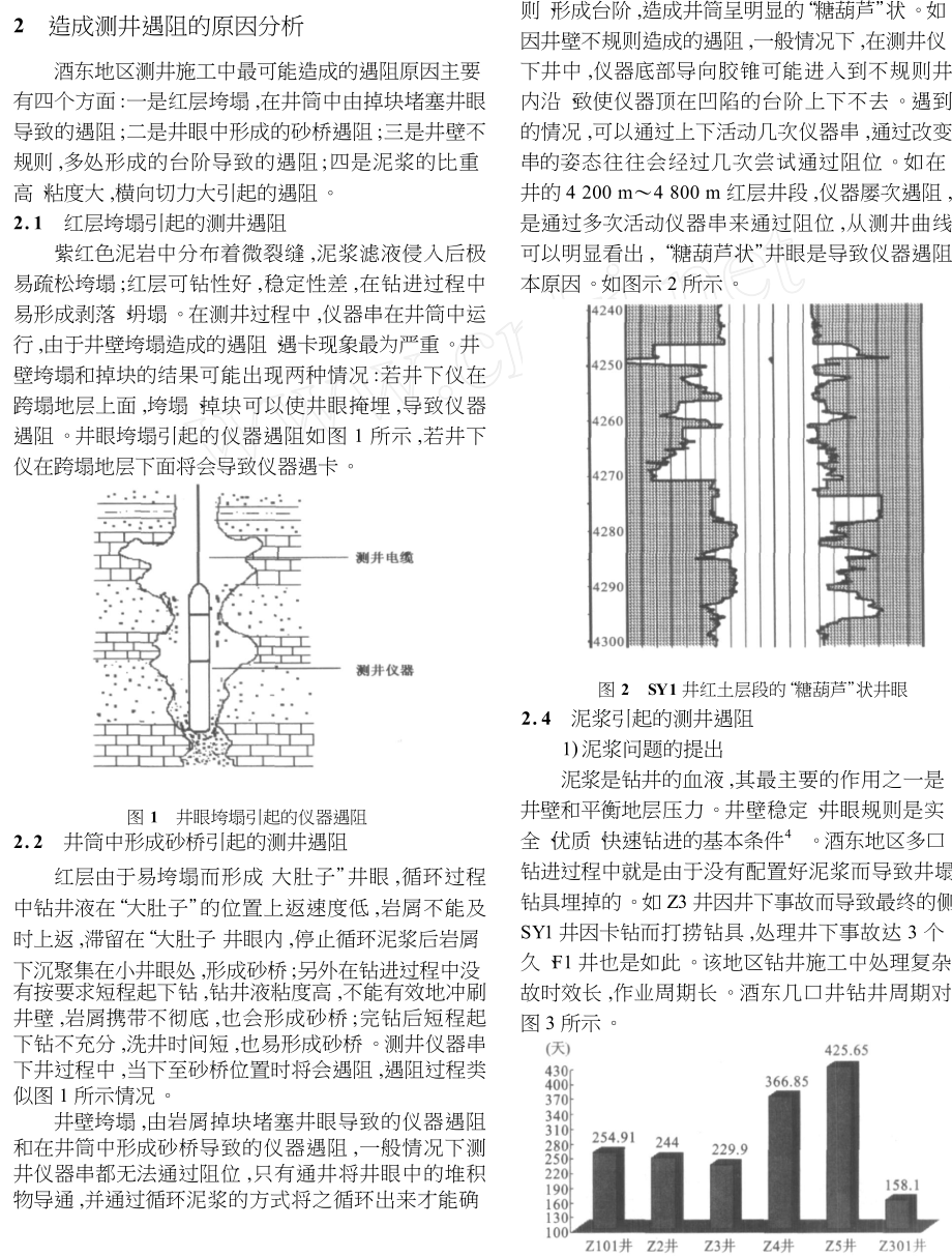 酒东地区测井遇阻的原因分析和施工策略.doc_第2页