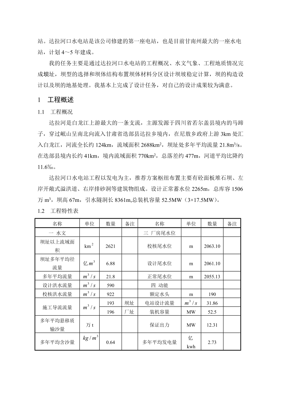 达拉河水电站混凝土面板堆石坝设计.doc_第2页