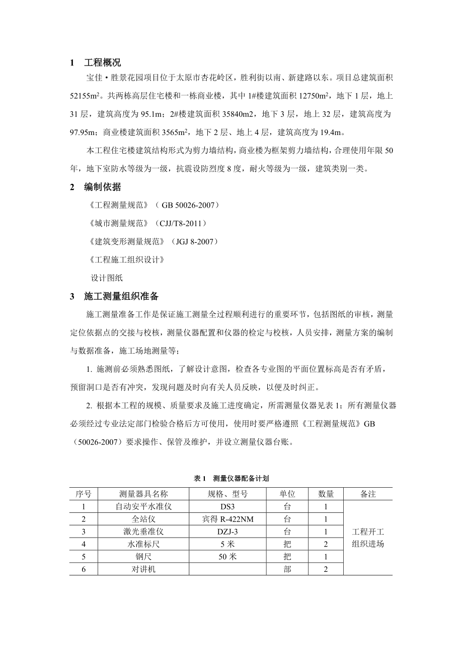 项目建筑施工测量方案.doc_第2页