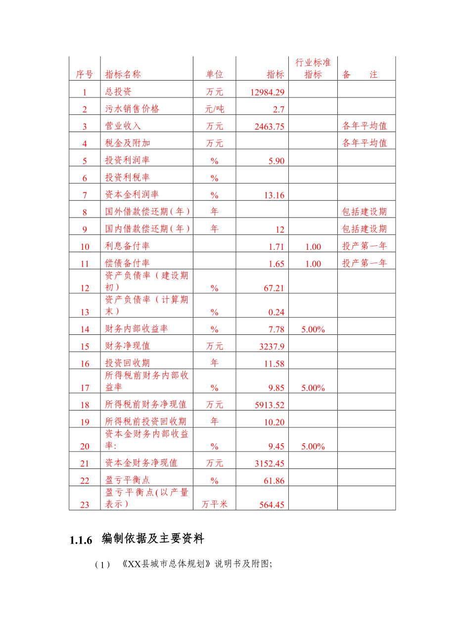 某县县城污水处理工程可行性研究报告.doc_第2页