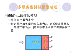 排队论大学ppt课件-多服务窗排队模型.ppt