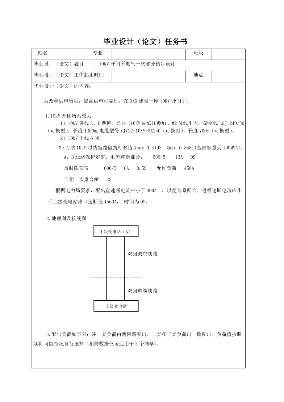 10kV开闭所电气一次部分初步设计毕业设计.doc_第2页