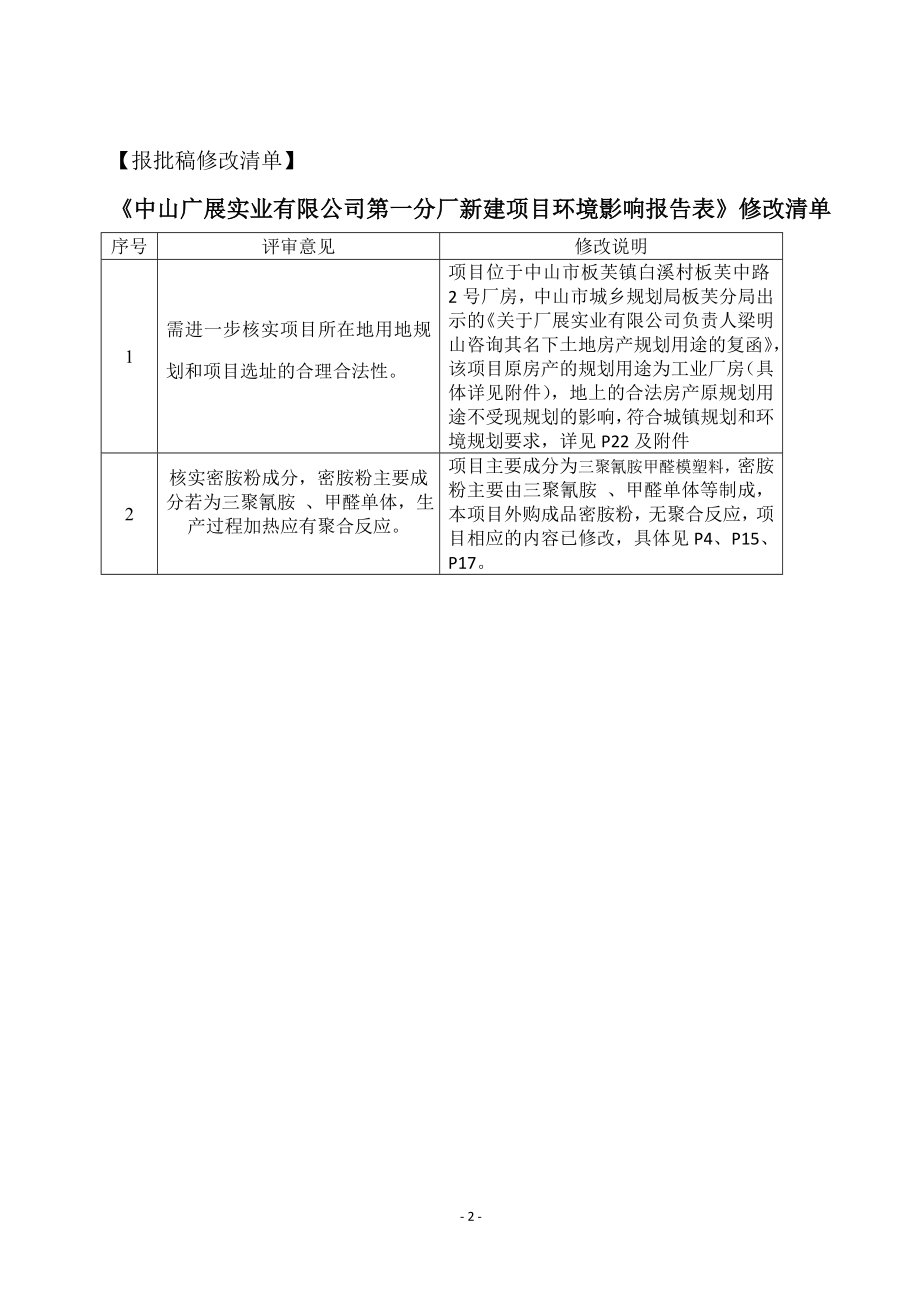 环境影响评价报告公示：中山广展实业第一分厂新建建设地点广东省中山市板芙镇中山环评报告.doc_第2页