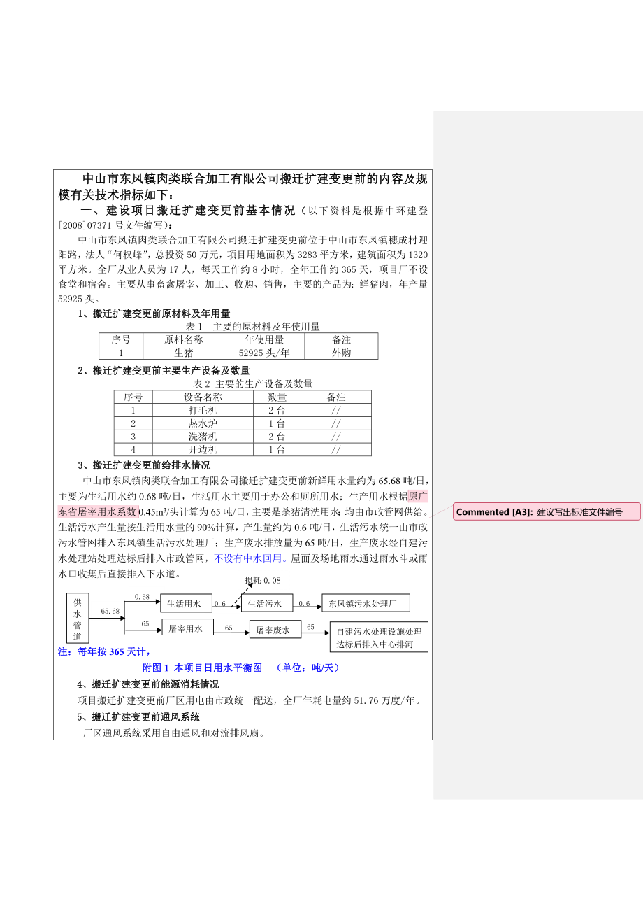 环境影响评价报告公示：中山市东凤镇肉类联合加工搬迁扩建变更建设地点广东省中山市环评报告.doc_第3页