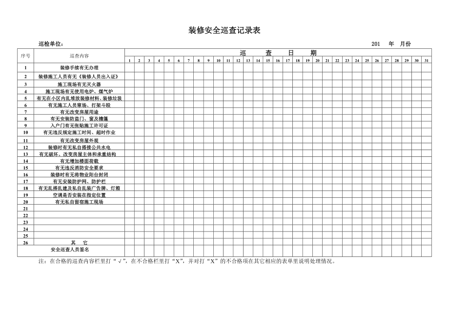 装修巡查记录表011.doc_第1页