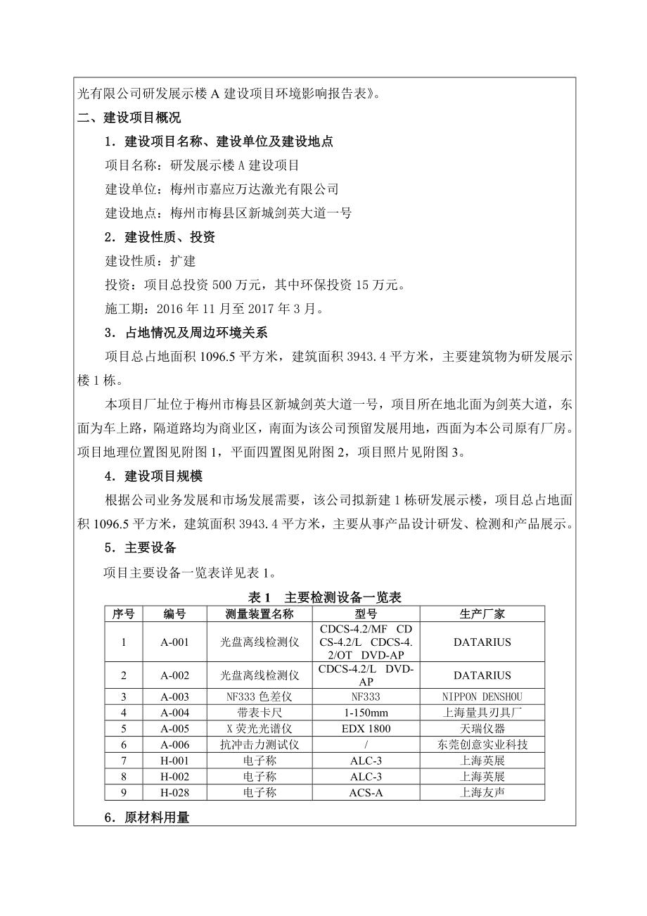 环境影响评价报告公示：梅州市嘉应万达激光研发展示楼A建设环境影响报告表环评报告.doc_第3页