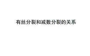 有丝分裂和减数分裂的关系课件.ppt