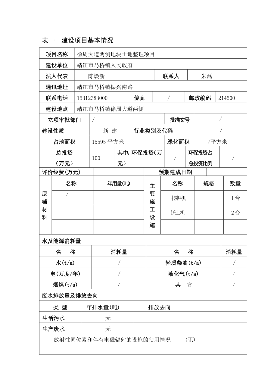 环境影响评价报告全本公示简介：徐周大道西侧地块土地整理项目3、10622.doc_第2页