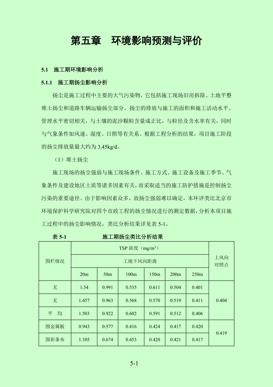 环境影响评价报告公示：第五章环境影响预测与评价环评报告.doc_第1页