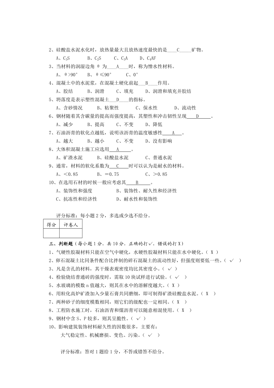 建筑装饰材料试题1.doc_第2页