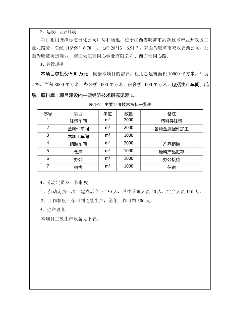 环境影响评价报告公示：万套学校家具教学设备建设江西省高新技术业开发工业九路旁宝环评报告.doc_第2页