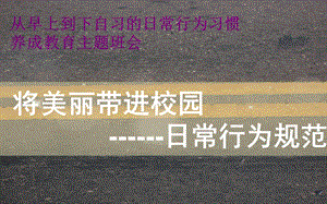 日常行为习惯养成教育主题班会课件.ppt