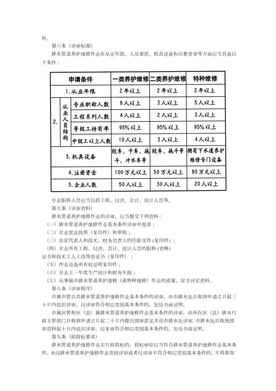 上海市排水管道养护维修作业基本条件暂行规定上海排水行业协会.doc_第2页