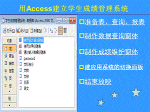 用access创建学生成绩管理系统方案课件.ppt