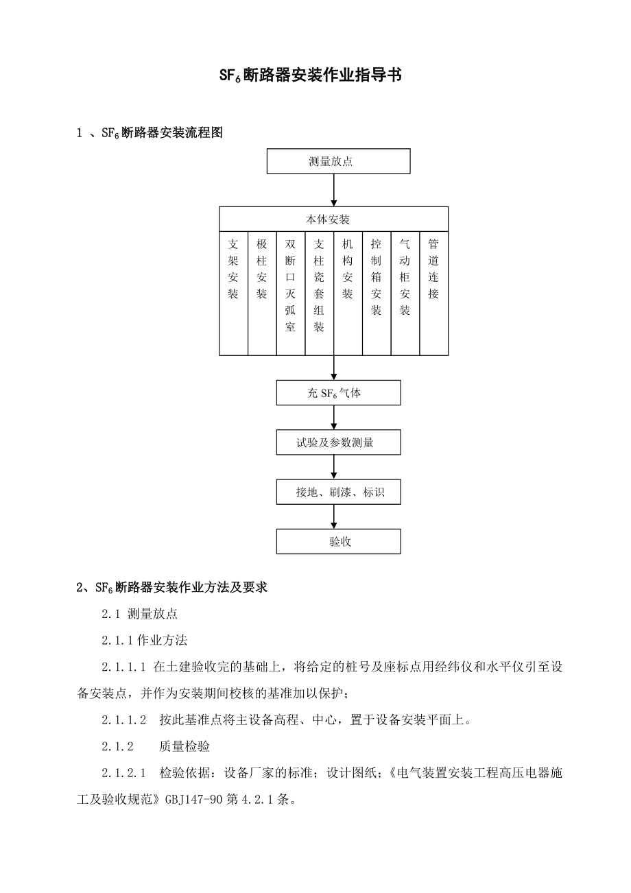 SF6断路器安装作业指导书.doc_第1页