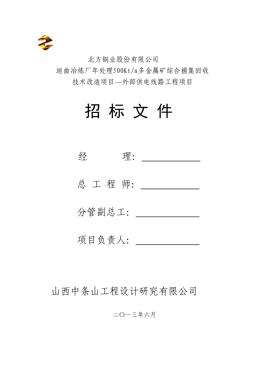 冶炼厂处理500Kta多金属矿综合捕集回收 技术改造项目—外部供电线路工程项目标书.doc_第2页