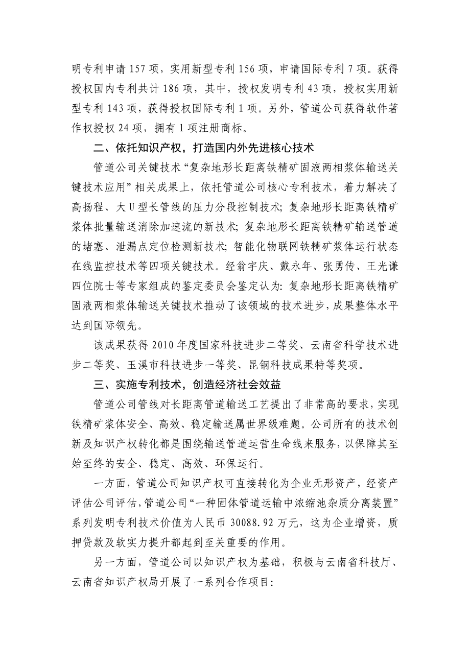 云南大红山管道有限公司运用知识产权促发展.doc_第2页
