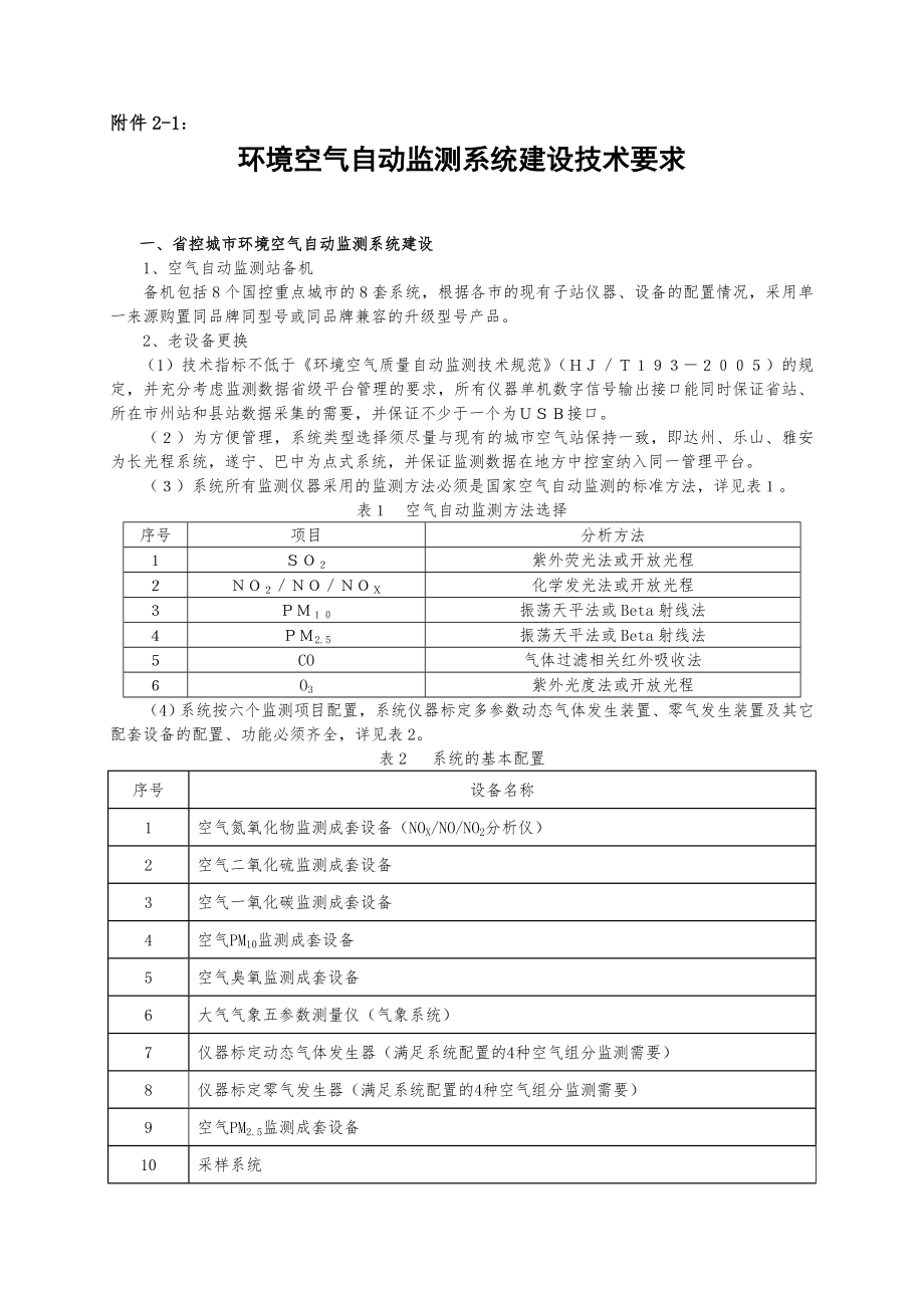 环境空气自动监测系统建设技术要求.doc_第1页