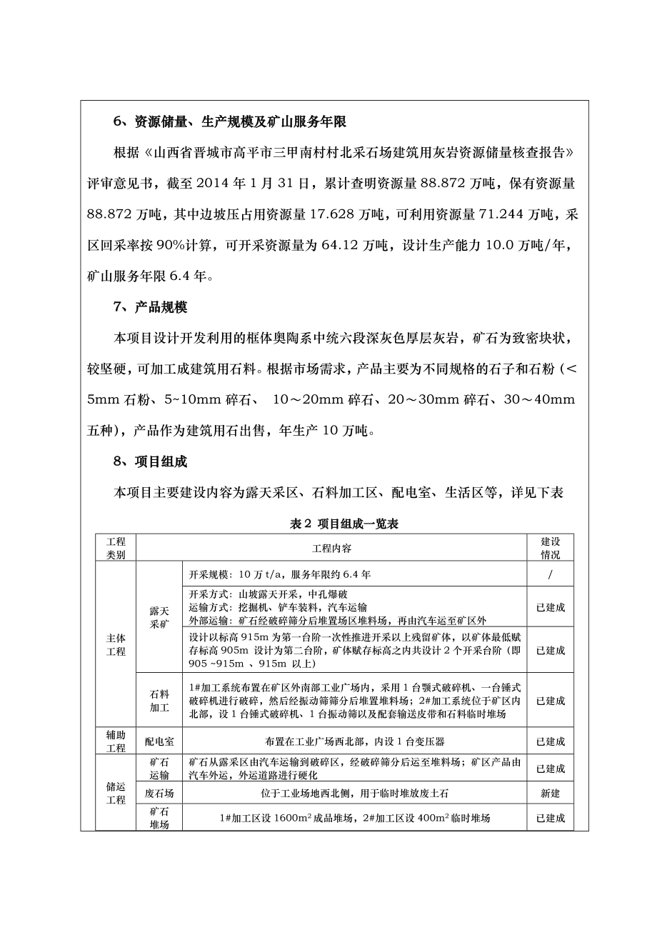 环境影响评价报告公示：高平市龙泰石灰岩矿万石灰岩建设环评报告.doc_第3页