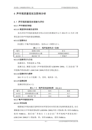 环境影响评价报告全本公示简介：第6章 噪声环境影响评价0621.doc