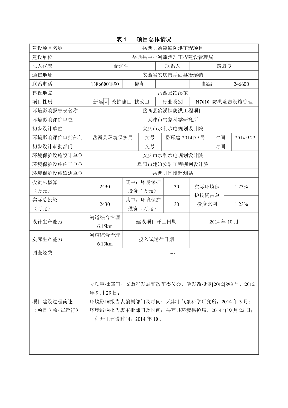 环境影响评价报告公示：公示中小河流治理工程建设管理局冶溪镇防洪工程环评报告.doc_第3页