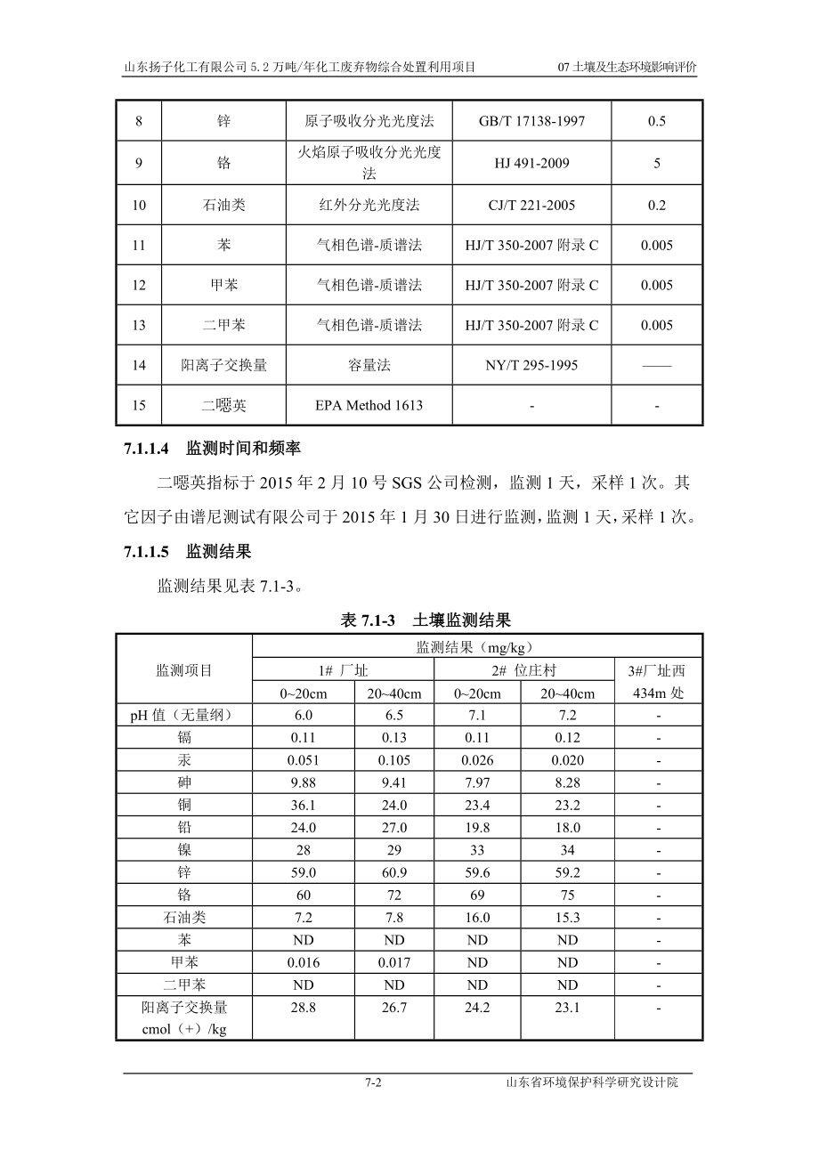 环境影响评价报告公示：化工废弃物综合处置利用土壤及生态环境环评报告.doc_第2页