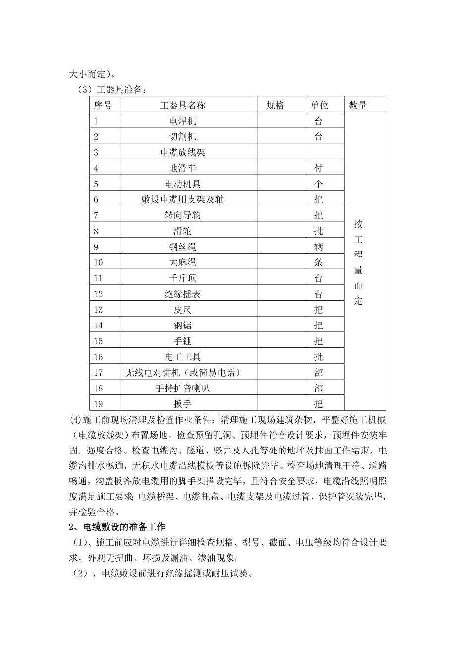 电缆敷设施工作业指导书.doc_第2页