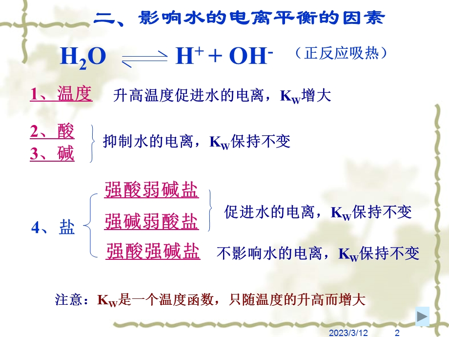 水的电离溶液的pH值课件.ppt_第2页