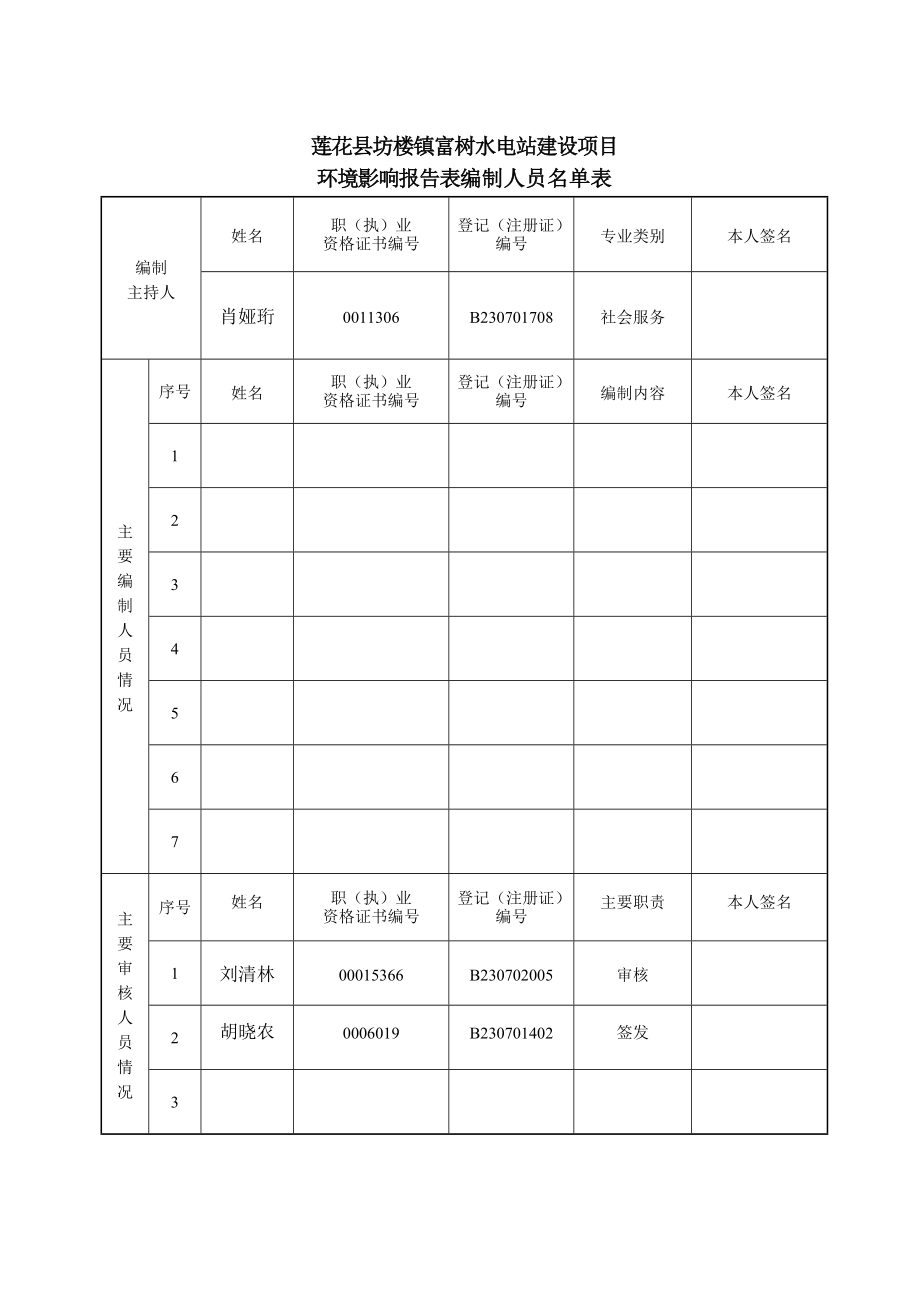 环境影响评价报告公示：莲花坊楼镇富树水电站建设环境影响报告表全本环评报告.doc_第3页