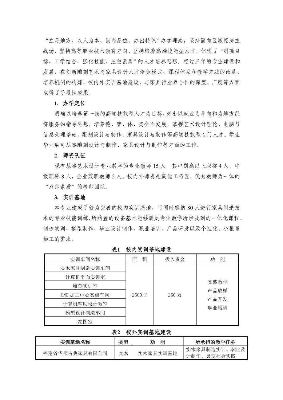 36雕刻艺术与家具设计专业建设方案.doc_第2页