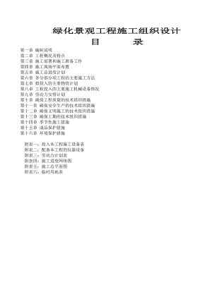 绿化工程 绿化景观工程施工组织设计.doc