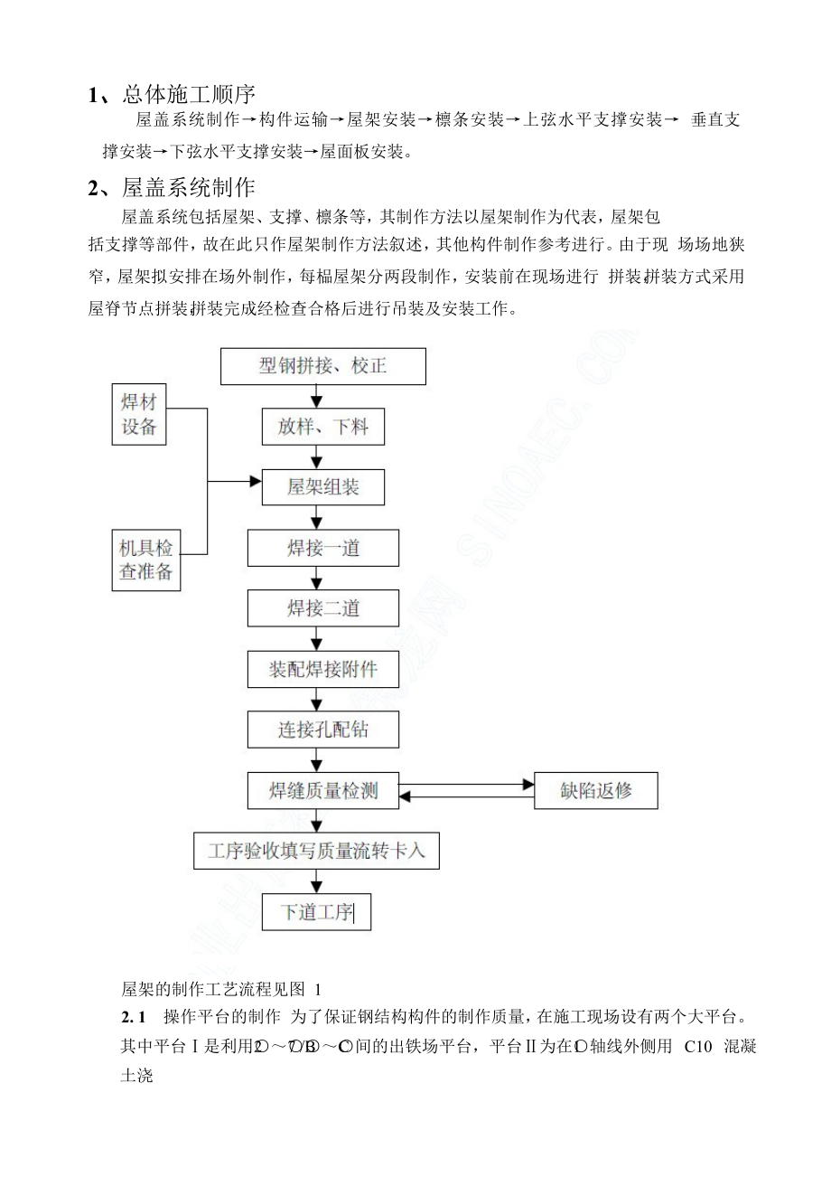 钢结构屋面施工方案.doc_第1页