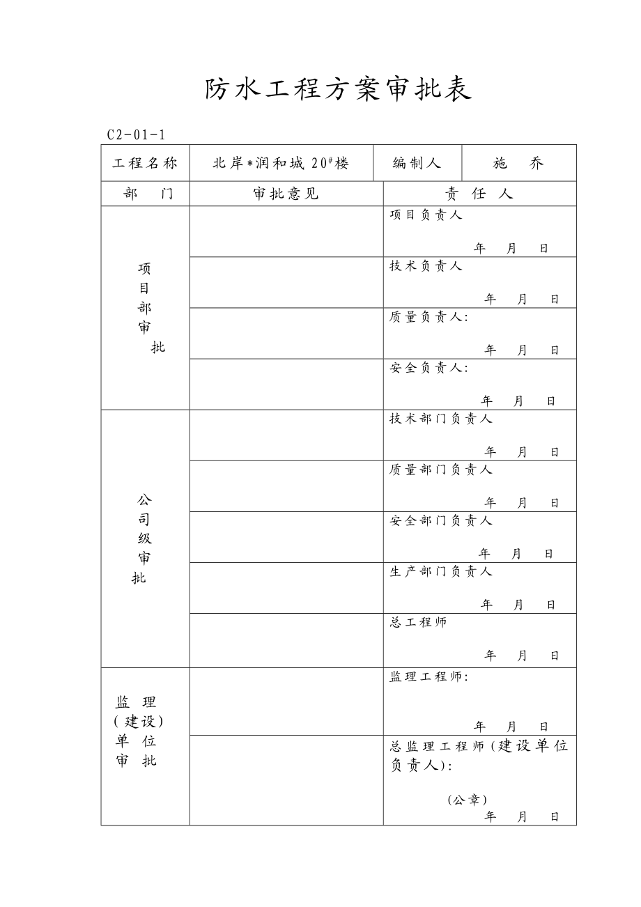 北岸润和城20#防水工程施工方案.doc_第3页