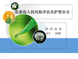 危重病人的风险评估及护理安全课件.ppt