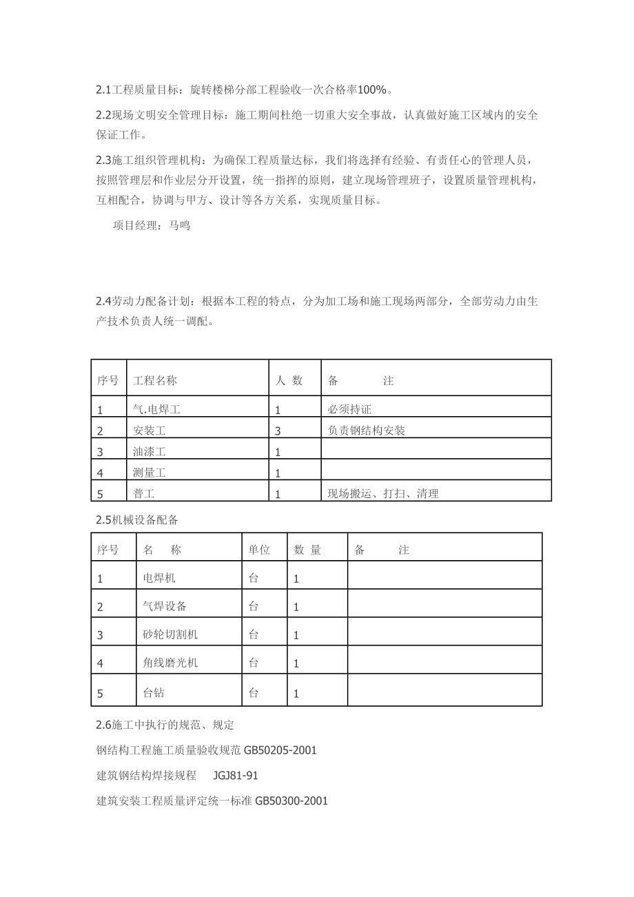 施工组方案旋转楼梯钢结构.doc_第2页