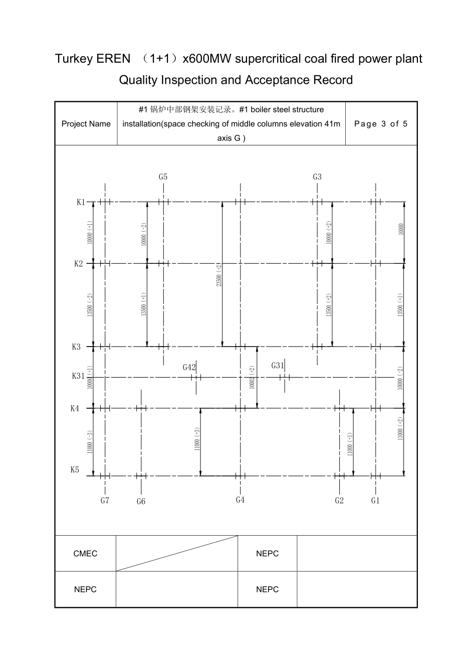 锅炉中部钢架安装记录最终版.doc_第3页