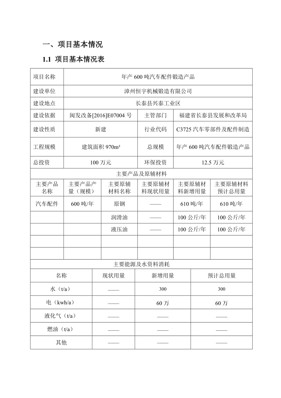 环境影响评价报告公示：终极漳州恒宇汽车配件锻造环评报告.doc_第2页