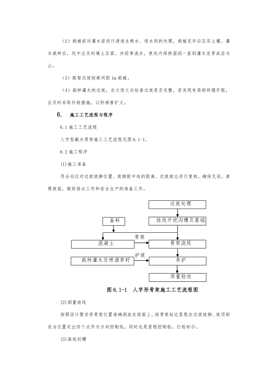 人字型截水骨架护坡施工作业指导书.doc_第3页